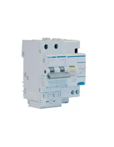 Hager 2-pole 2p 30ma 10a 4 5ka c 4m magnetothermal differential circuit breaker